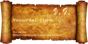 Veszprémi Ilona névjegykártya