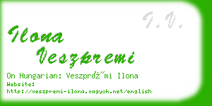 ilona veszpremi business card